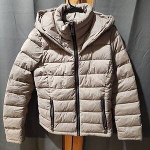 DKNY Light Gray Puffer Jacket